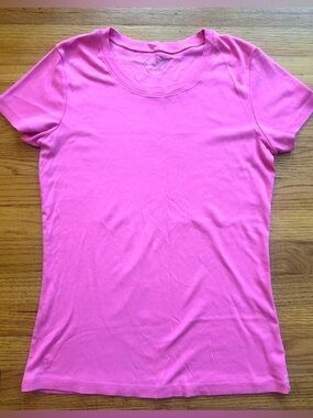 SOLD Lilly Pulitzer Large Pink Pima cotton tee in Pink tree’ PTP- 17.25",